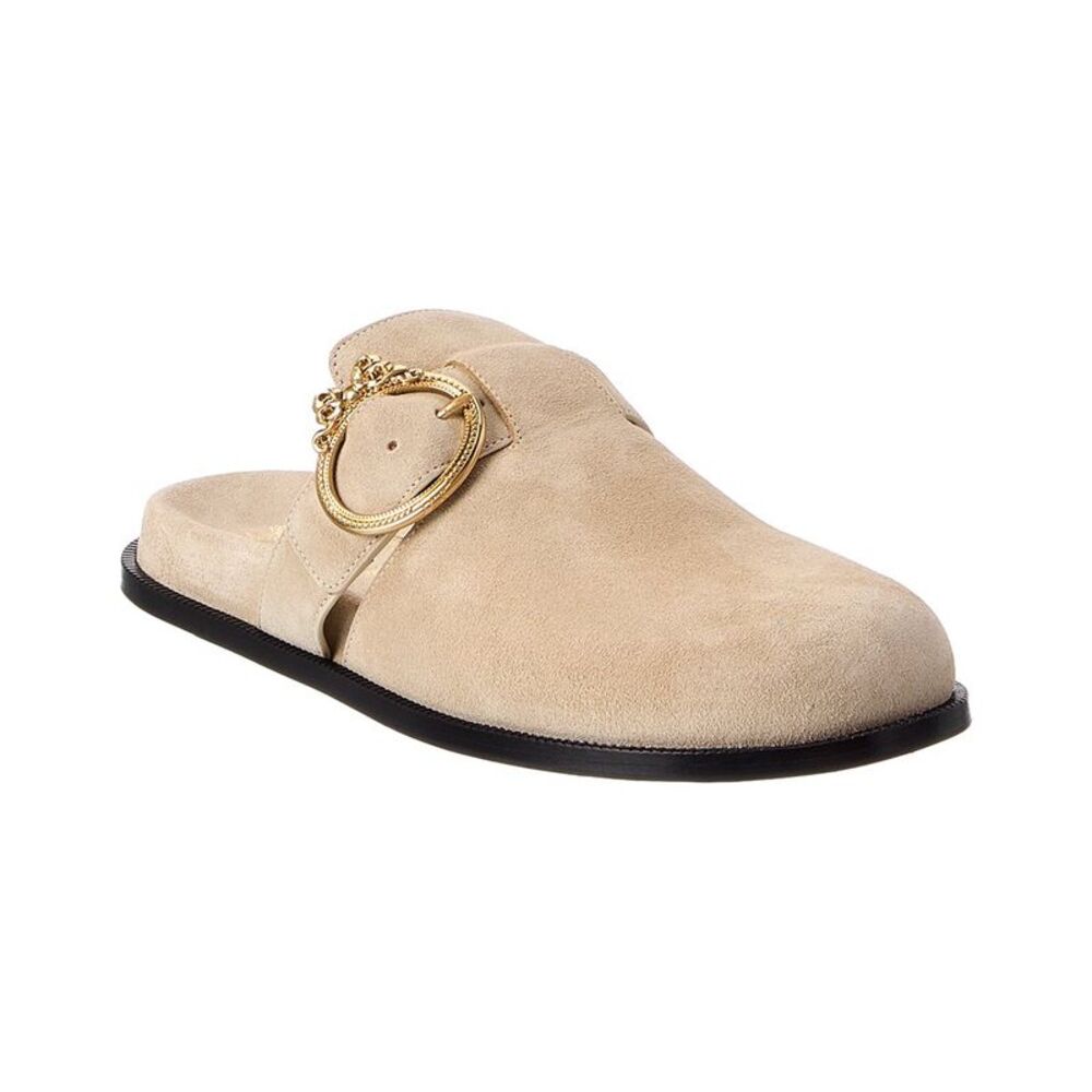 Dior Medallion Suede Mule, Beige